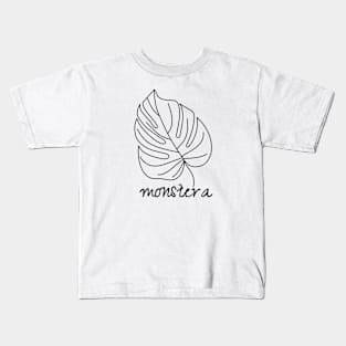 Monstera Plant Leaf Nature Kids T-Shirt